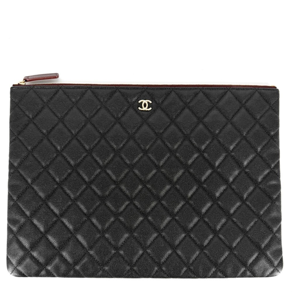 Chanel clutch bag for women, Matelassé style, second bag, Coco Mark, CHANEL c...